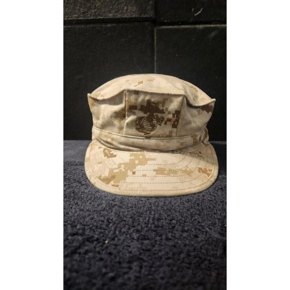 Marine Corp Garrison Marpat Desert Cover/Cap/Hat Size Med 8405-01-485-4316 USMC